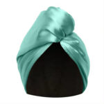 Hodvábny uterák na vlasy Mätovo-zelená