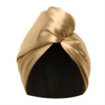 Hodvábny uterák na vlasy medeno-zlatá