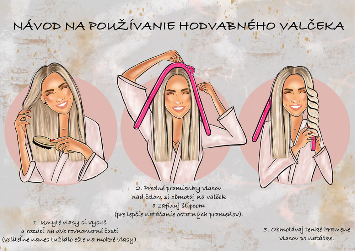 Hodvábny natáčka (valček) na vlasy