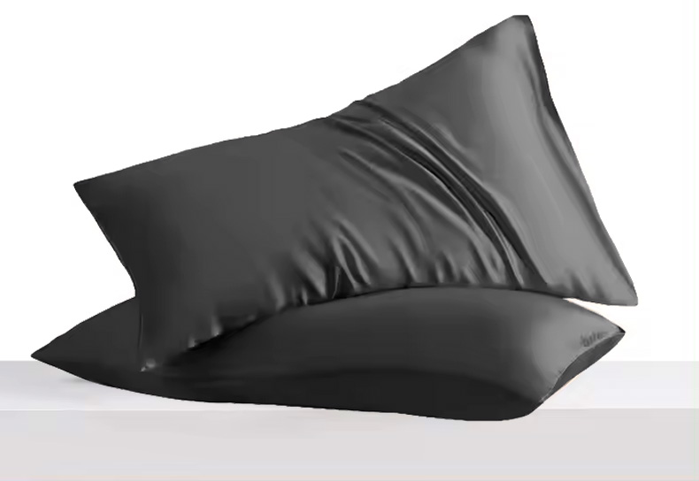 Hodvábna návliečka na vankúš 40x60 - Čierna