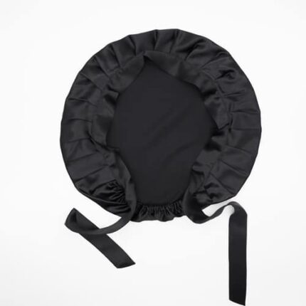 Hodvábny zaväzovací bonnet Classic – čierny