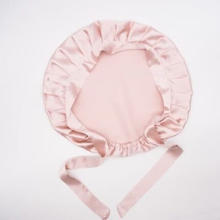 Hodvábny zaväzovací bonnet Classic – ružový